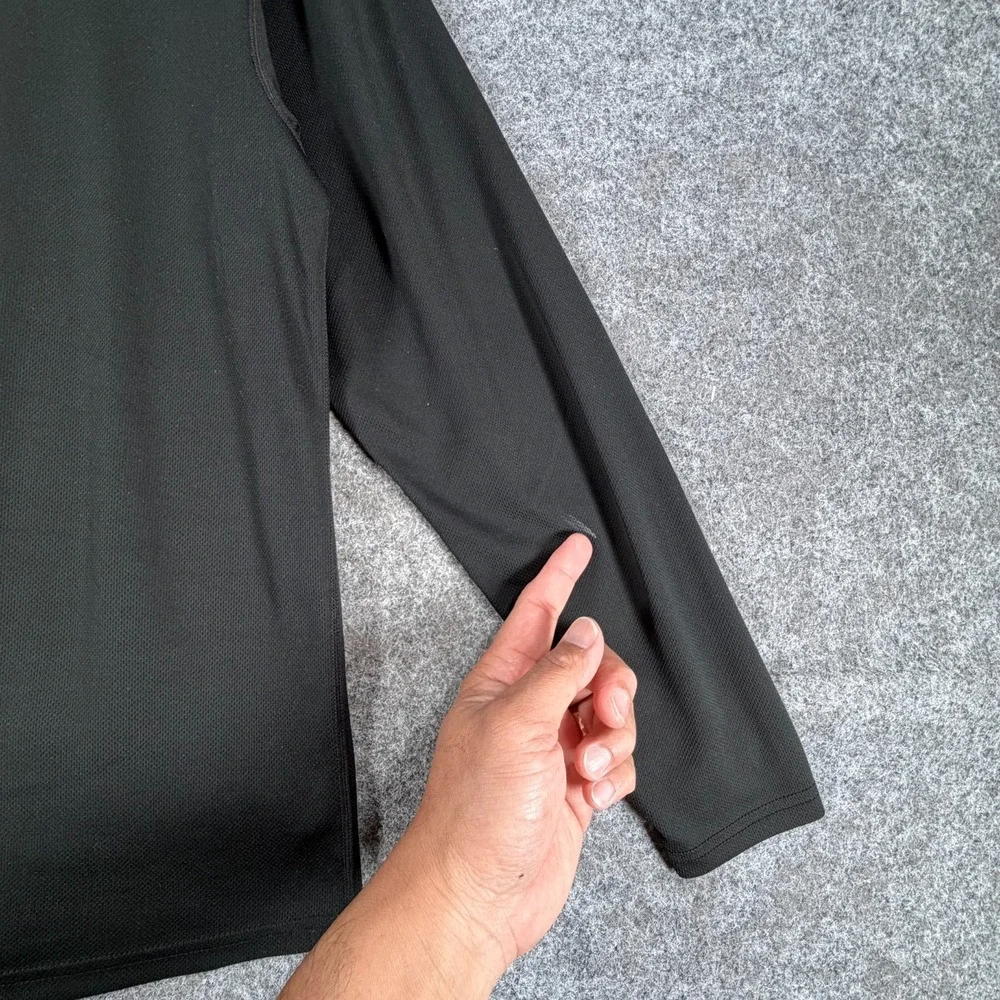 REI Recreational Equipment Long Sleeve T-Shirt Mens Black Casual UPF50+ Crewneck